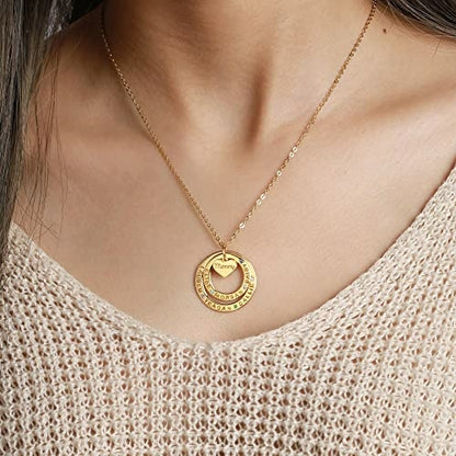 Grandma Necklace Birthstone, Grandkids Names Necklace, Nana Jewelry