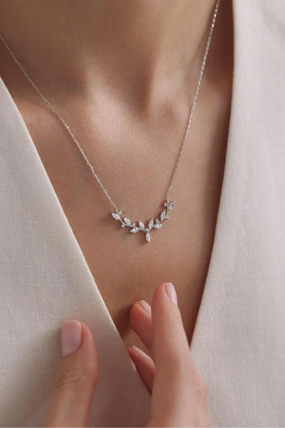 925 Sterling Silver Necklace Rhodium Plated Pendant Nature Jewelry