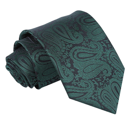 Paisley Classic Tie - Emerald Green